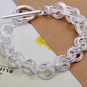 New 925 Silver Elegant Silver Chain Bracelet